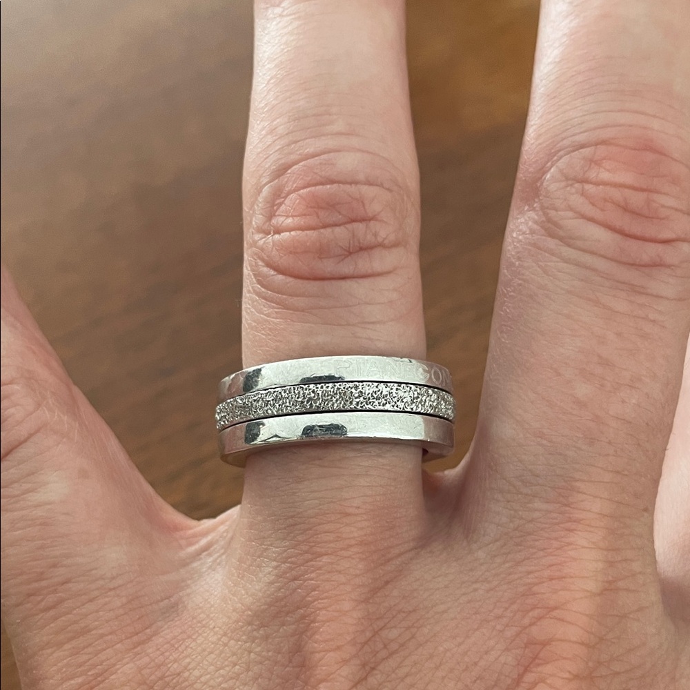 Pianegonda stacking rings 3 silver 925 made in Italy size 6.5